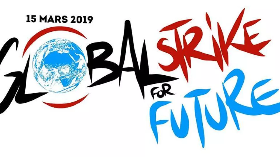 Logo of global strike for future 2019. Logo.