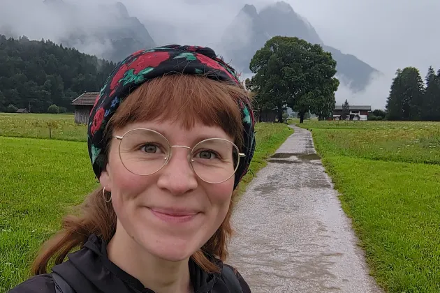 Hanna Ekström på studieresa i alperna